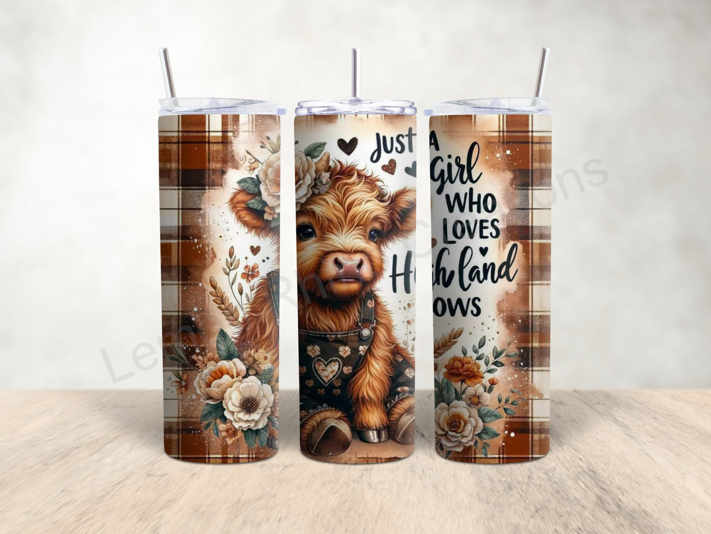 20oz Tumbler - A Girl Who Loves Highland Cows