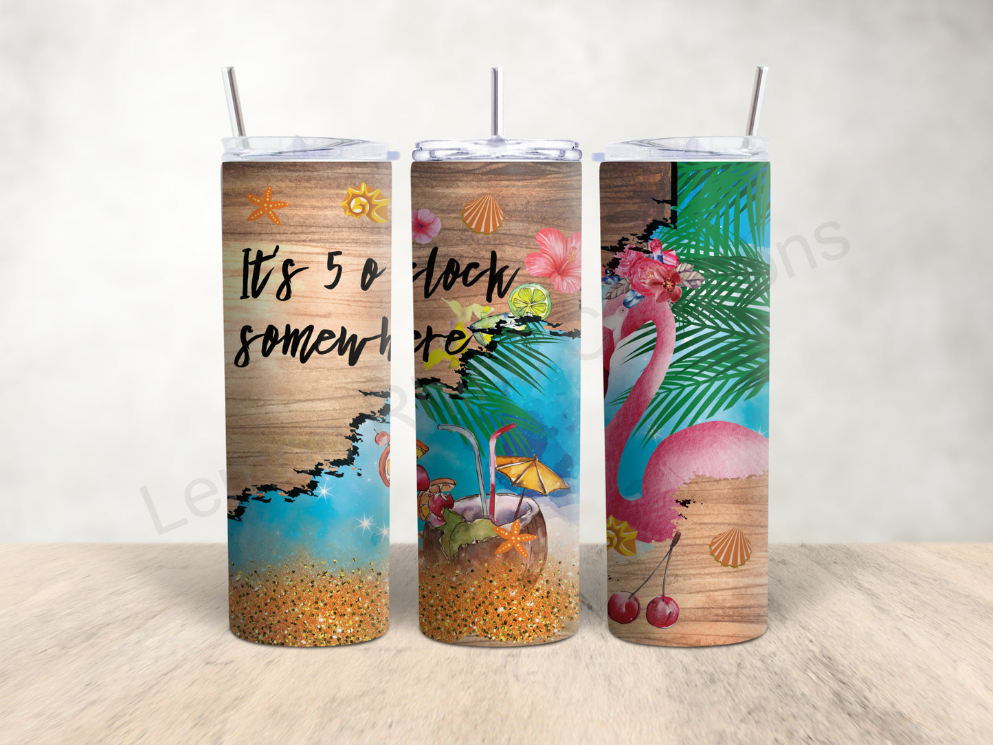 20oz Tumbler - It’s 5 O’Clock Somewhere