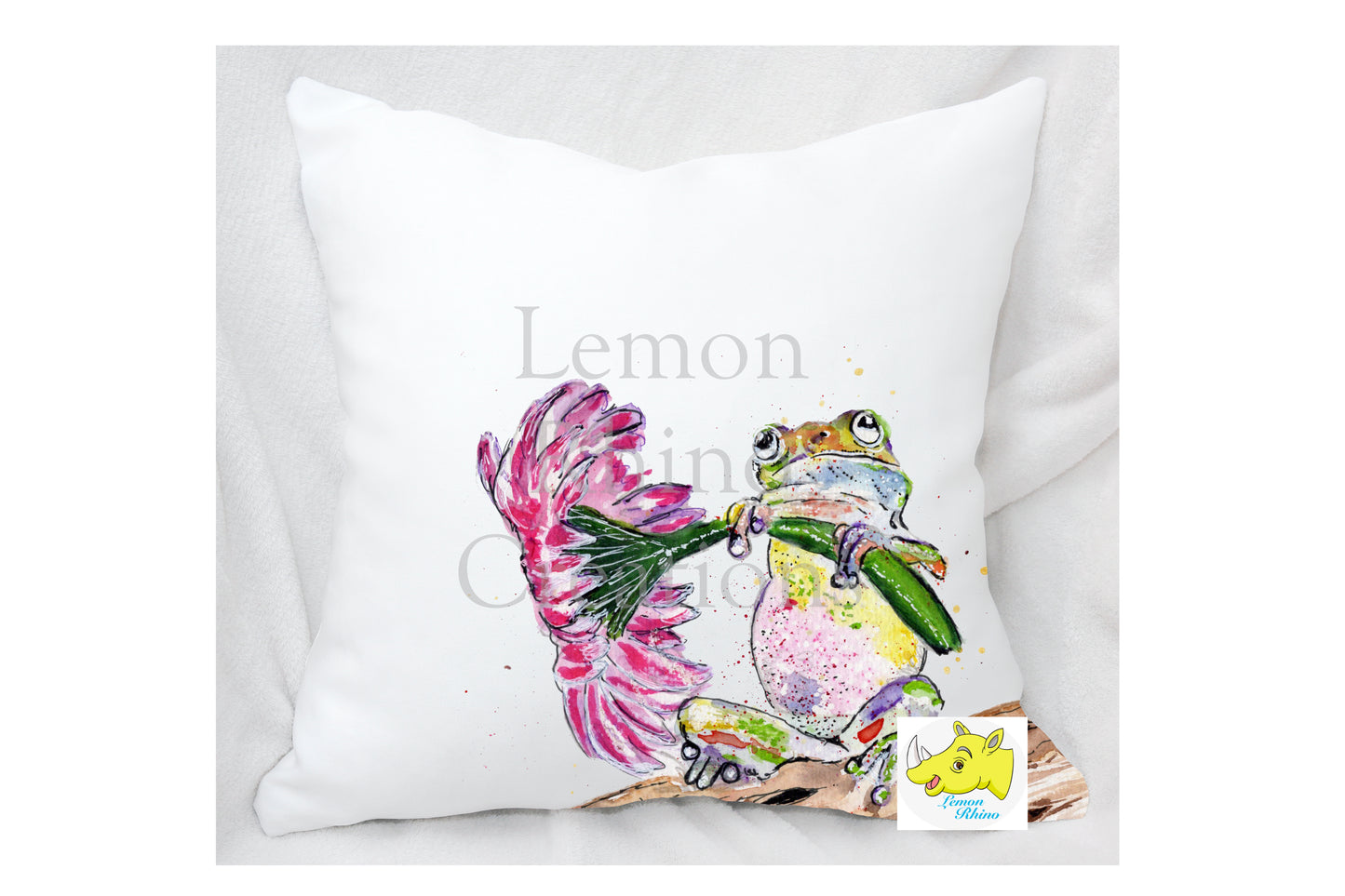 Frog Rainbow Design Cushion