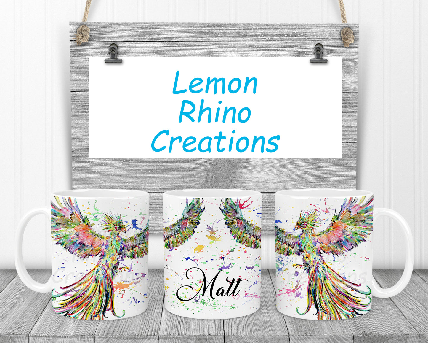 Phoenix Mug - Rainbow Designs Collection