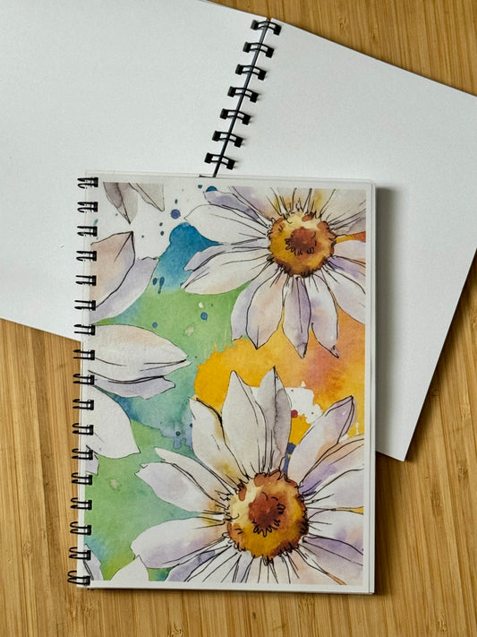 Watercolour Daisy Notebook
