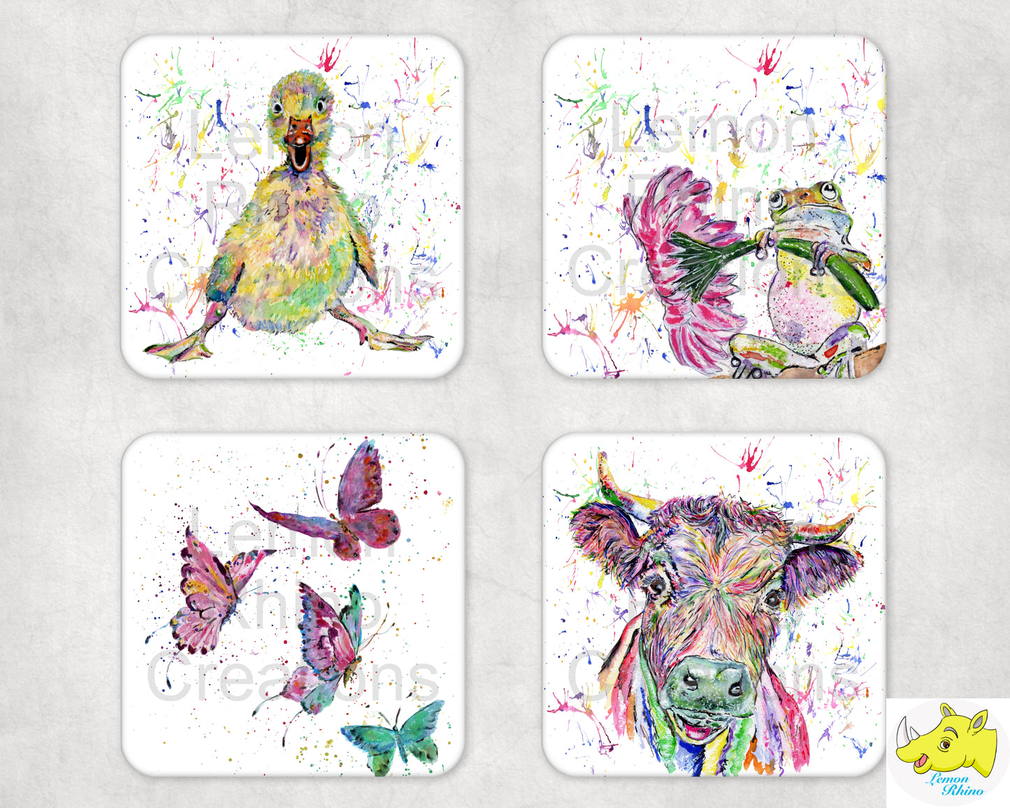 Rainbow Designs Coasters