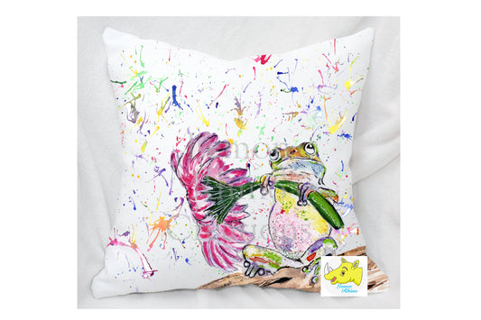 Frog Rainbow Design Cushion