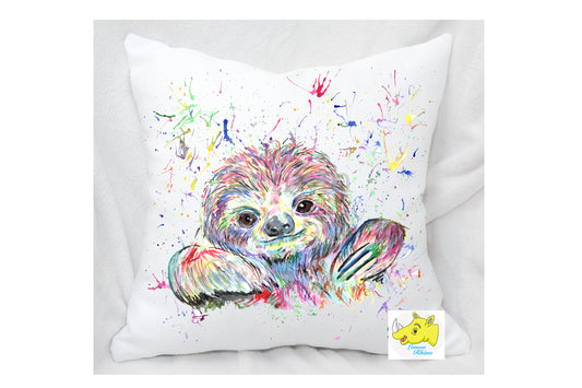 Sloth Rainbow Design Cushion